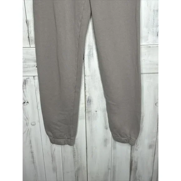 JOAH BROWN‎ GRAY COTTON HI RISE EMPIRE JOGGER SWEATPANTS POCKETS XS/S